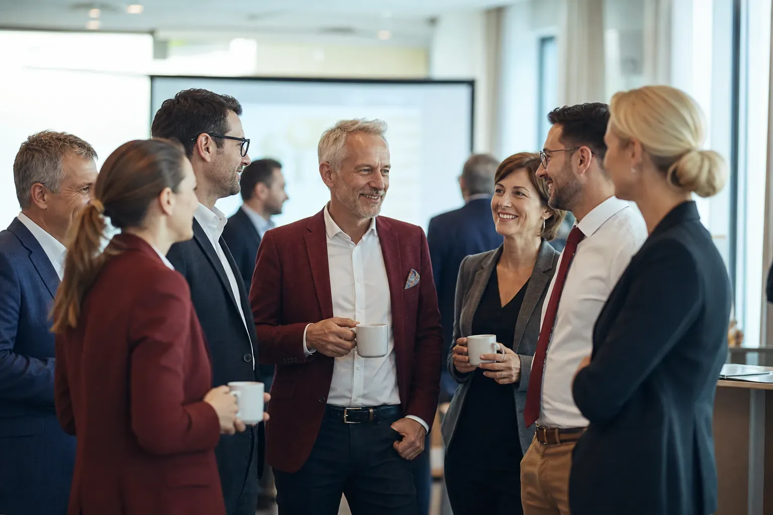 Symbolbild: Franchise-Partnerinnen und Franchise-Partner beim Netzwerktreffen
